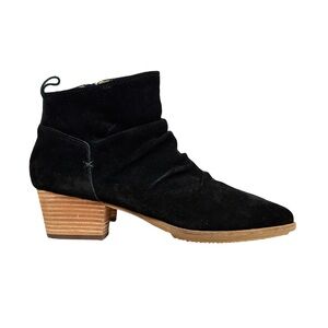 Kelsi Dagger Ego Black Suede Pointed Toe Ankle Boot Bootie 2” inch heel NWOB